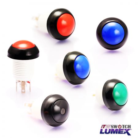 Interruptores de botón pulsador de espejo de 12 mm - Interruptores pulsadores impermeables con espejo de 12 mm